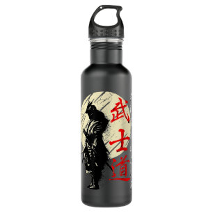 Bushido Code Samurai Japanese Warrior Kanji  710 Ml Water Bottle