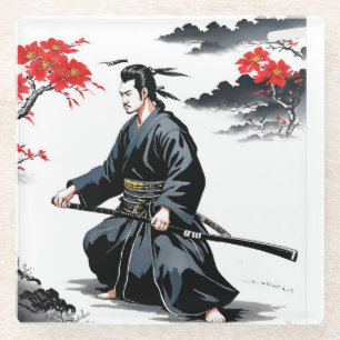 Bushido Code Samurai Masterpiece Glass Coaster