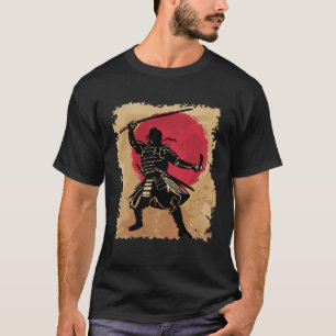 Bushido Japan Warrior Retro Rising Sun Japanese Sa T-Shirt