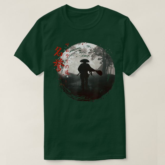 Bushido Oni Warrior Esthetic Japanese Ghost Samur T-Shirt (Design Front)