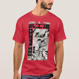 Bushido Samurai Japanese Aesthetic swordsmen Manga T-Shirt