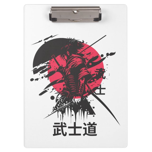 Bushido Spirit: Samurai Warrior Esthetic  Clipboard (Front)