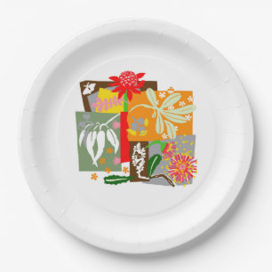 BUSHLAND FLORA - Australia Native flora Paper Plate
