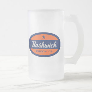 Bushwick Frosted Glass Beer Mug
