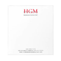 Business 3 Letter Monogram Logo Red Black White 