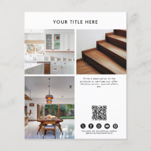 Business 3 Promotional Photo QR Code Social Media Flyer