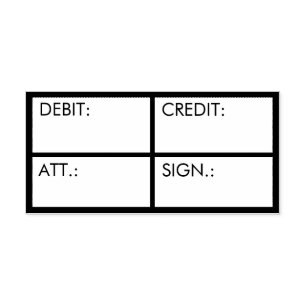 Business Accounting Debit Credit Custom Self-inking Stamp