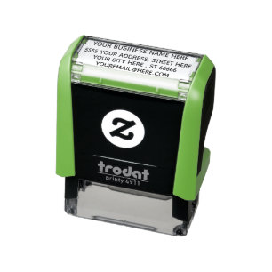 Business Address Company Personalised Modern Self-inking Stamp