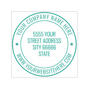 Business Address Company Professional Personalised Self-inking Stamp