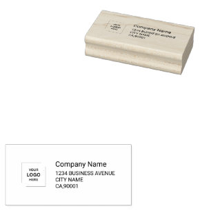 Business Address   Logo Professional Corporate Rubber Stamp