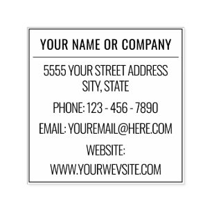 Business Address Name Website Phone E-mail Stamp