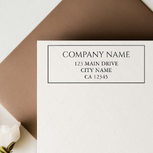 Business Address Professional Corporate Rubber Stamp