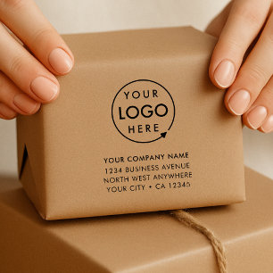 Business Address Rubber Stamp Logo Branded
