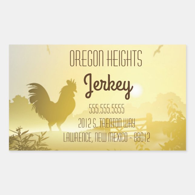 Business Address Stickers Sunny Morning Farm Count (Front)