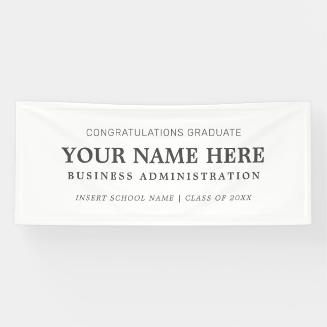 Business Administration College Graduate Banner (Horizontal)