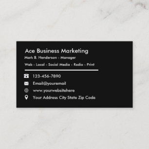 Business Advertising Services Card
