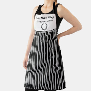 Business Apron Your Text & Logo Stripes