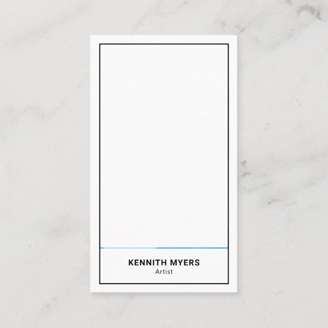 Business Art Abstract | Minimalist Business Card (Back)