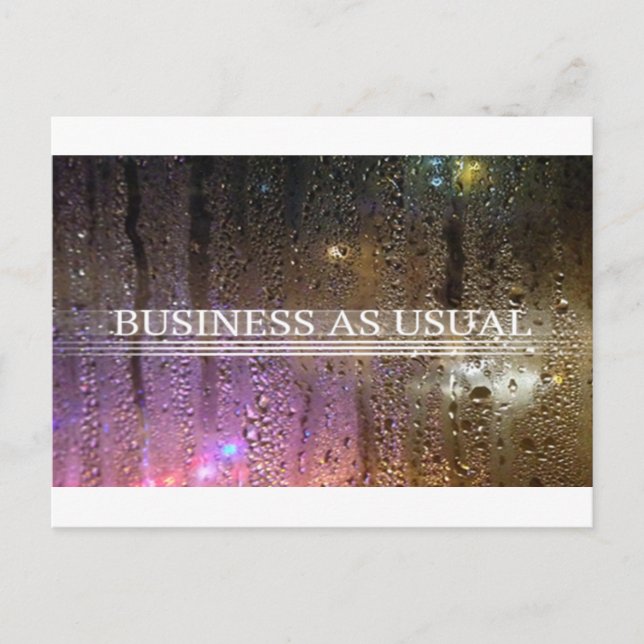 business as usual postcard (Front)