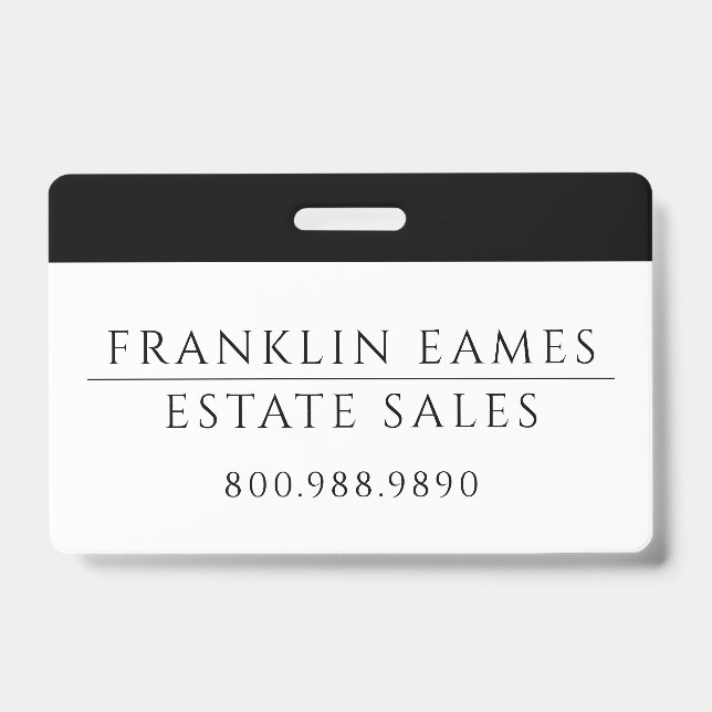 Business Badge ID Badge (Front)