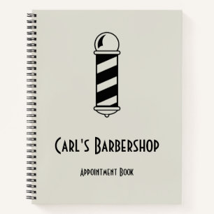 Business Barber Pole Barbershop Appointment Book