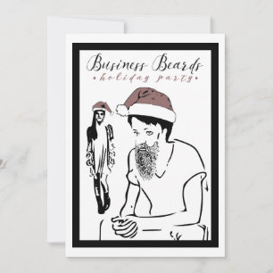business beards holiday party invitation