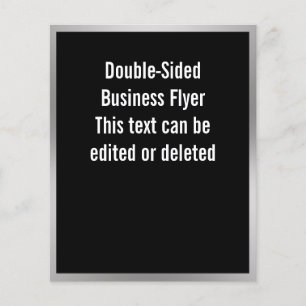 Business Black and Silver Blank Template Flyer