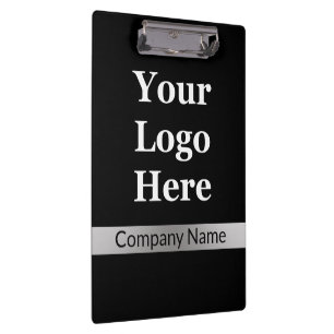 Business Black and Silver Your Logo Company Name Clipboard