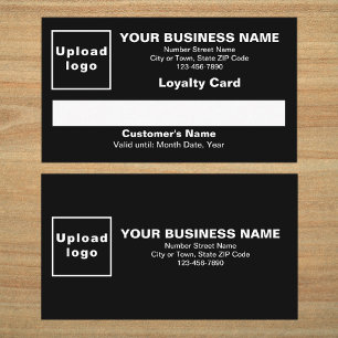 Business Black Flat Loyalty Card