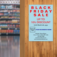 Business Black Friday Sale Light Blue Poster