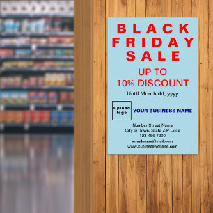 Business Black Friday Sale Light Blue Poster