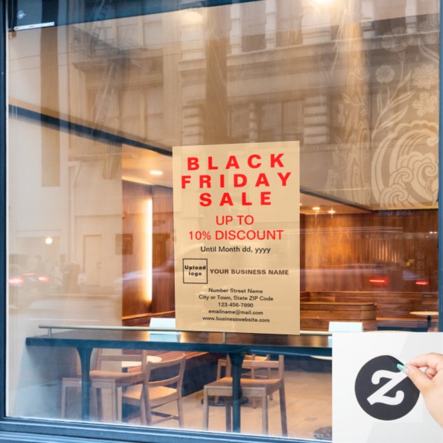 Business Black Friday Sale Light Brown (Cafe Window)