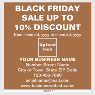 Business Black Friday Sale on Brown Vinyl Sticker