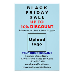 Business Black Friday Sale on Light Blue Photo Print