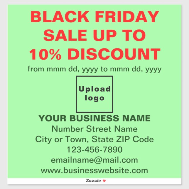 Business Black Friday Sale on Light Green (Sheet)