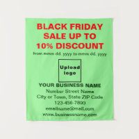 Business Black Friday Sale on Light Green Tapestry