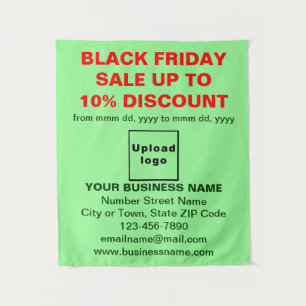 Business Black Friday Sale on Light Green Tapestry