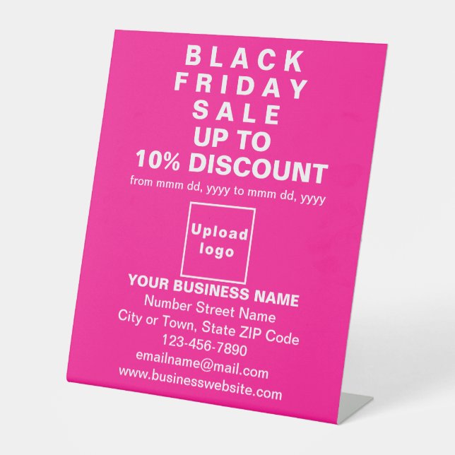 Business Black Friday Sale on Pink Pedestal Sign (Front)