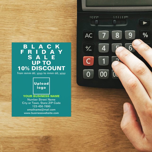 Business Black Friday Sale on Teal Green Flyer (Black Friday Sale on teal green flyer)
