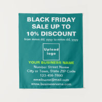 Business Black Friday Sale on Teal Green Tapestry
