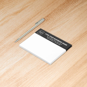 Business Black Heading Rectangle post it note