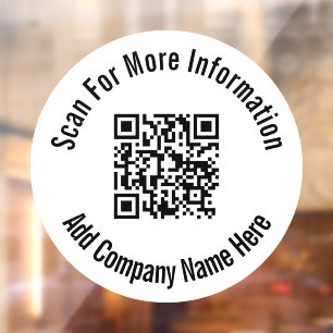 Business Black White Scan QR Code Company Name