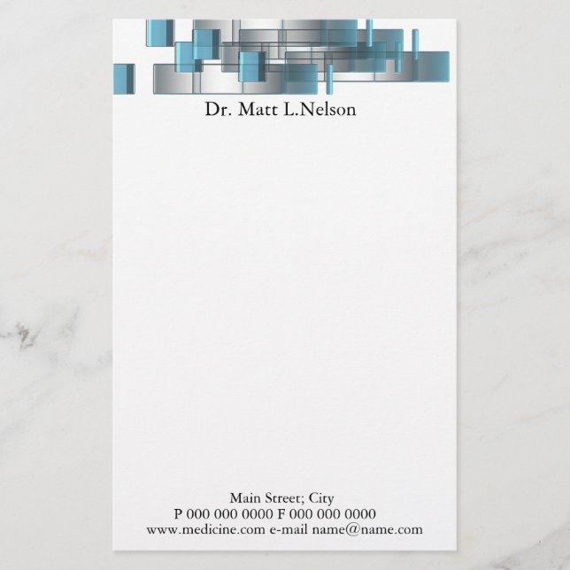 business_blue_doctor stationery (Front)