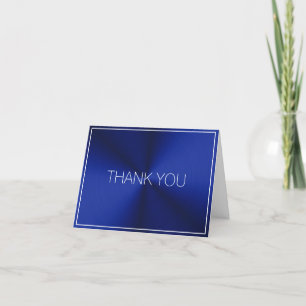 Business Blue Thank You Card