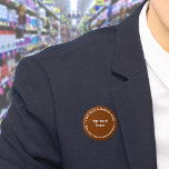 Business Brand Brown Round Button<br><div class="desc">Round shape button that you can customise to put your business name and logo. You can use this button as uniform accessory of your staff. You can also use it as packaging accessory. You can also include it in your marketing materials to advertise your business or to promote your brand...</div>