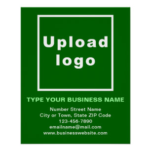 Business Brand Green Glossy Poster