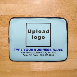 Business Brand Light Blue Laptop Sleeve