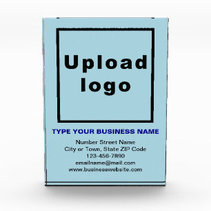 Business Brand Light Blue Portrait Rectangle Photo Block