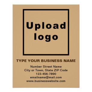 Business Brand Light Brown Glossy Poster
