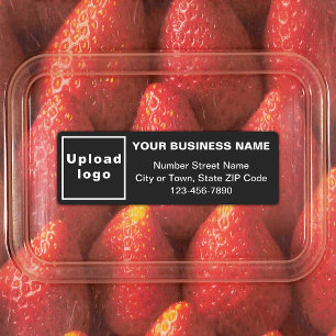 Business Brand Minimal Texts on Black Rectangle